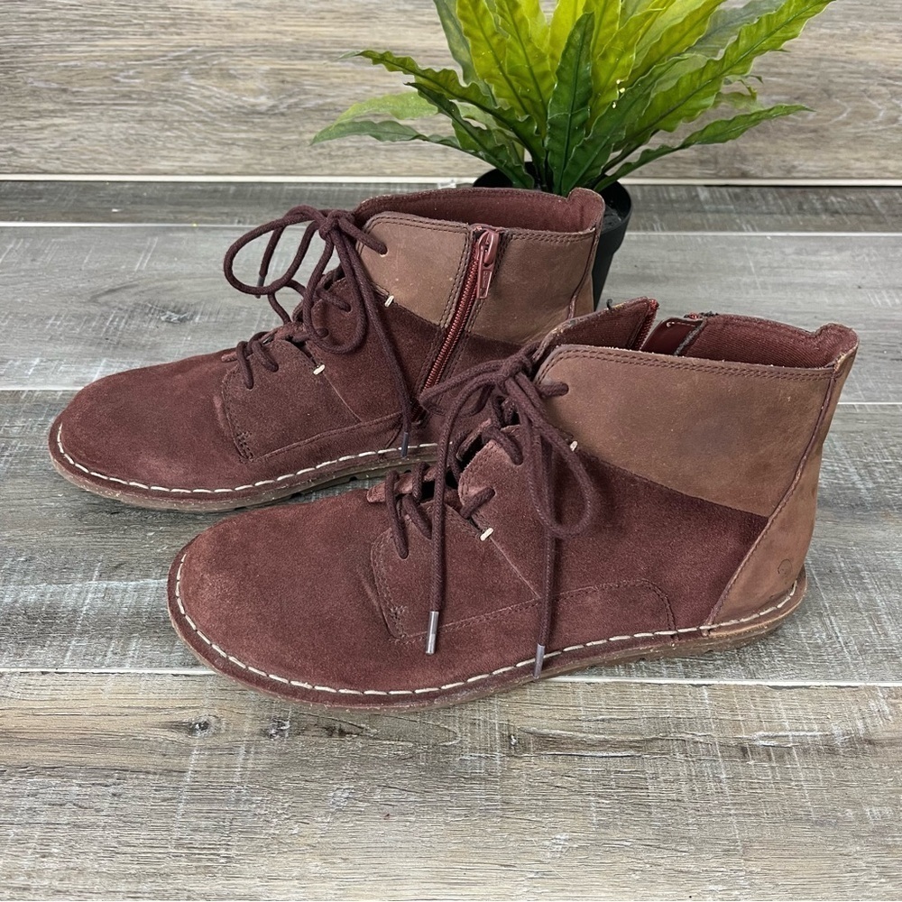 CLARKS Tamitha Key Mahogany Laced Ankle Boot Side Zipper Women’s Size 7 - Picture 5 of 16